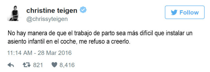 tuit sobre poner asientos de niños en el auto