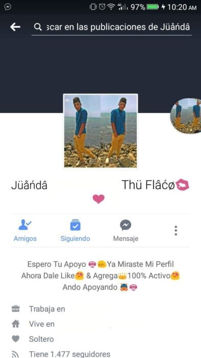 perfil facebook chico