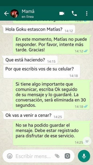 Whatsapp hijo troleó a su mamá - si tiene algo importante que comunicar