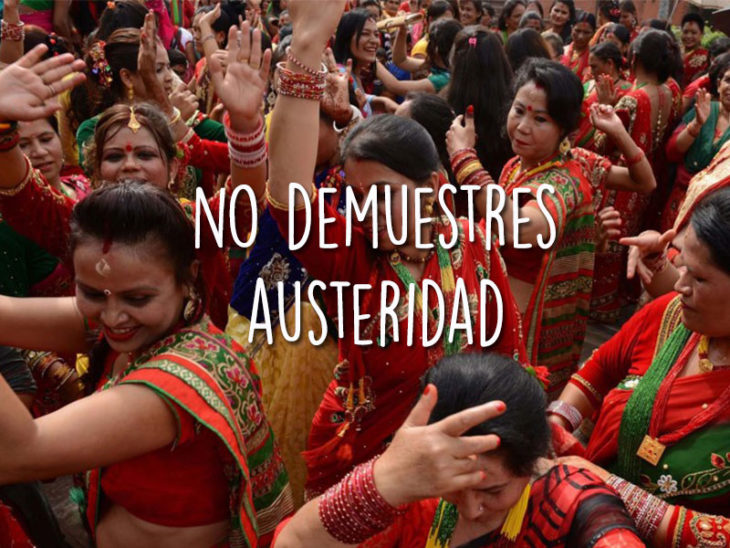 demostrar austeridad