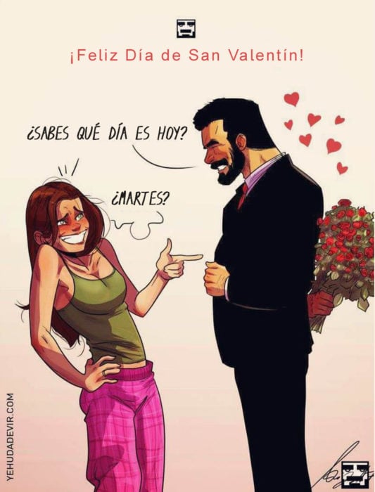 Ilustraciones Yehuda Adi Devir - día de san valentín