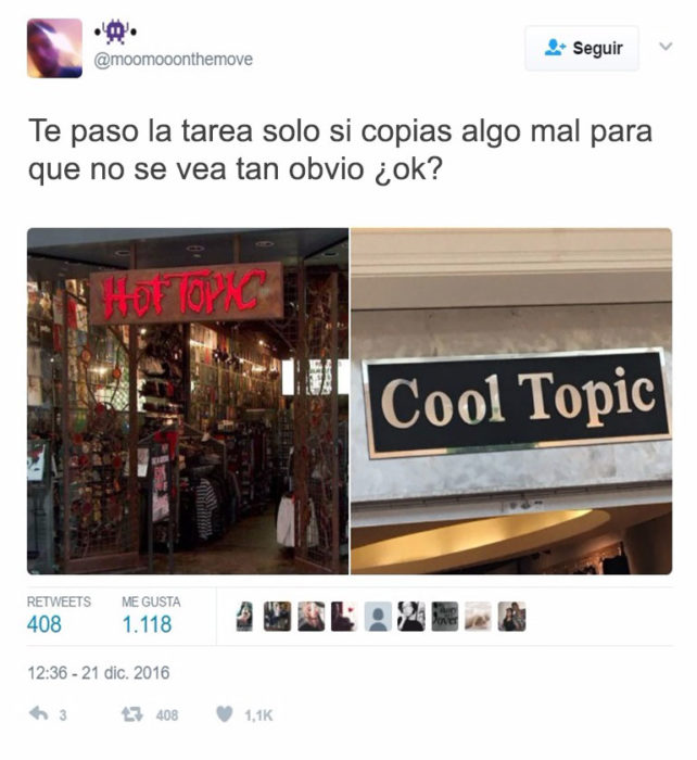 tarea copiada palabras tienda