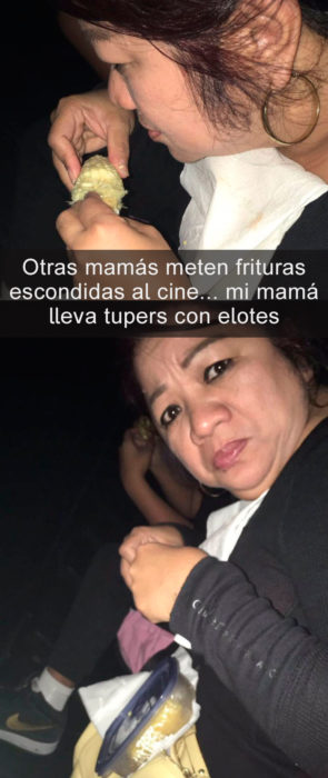 Mamá lleva elotes al cine