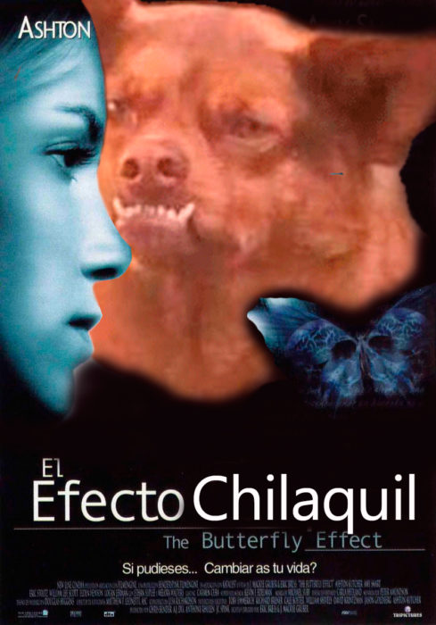 Poster de efecto mariposa con chilaquil 