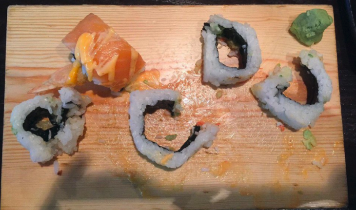 sushi despedazado