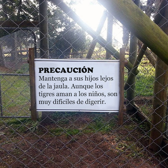 precaución tigres niños