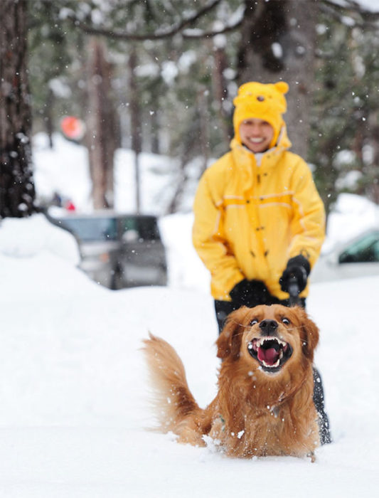 jugando con nieve