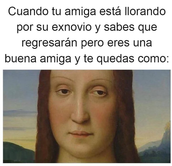 meme sobre amiga que vuelve con su ex