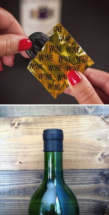 condones para cubrir vino