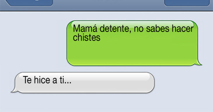 mensaje de texto sobre chistes de mamá