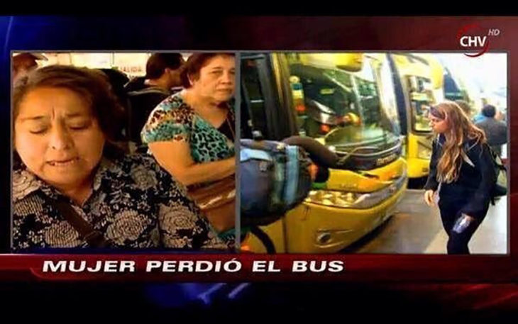 noticia sobre una mujer perdió el bus