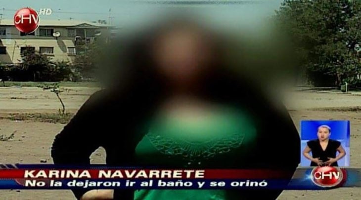 noticia sobre una mujer que se orinó