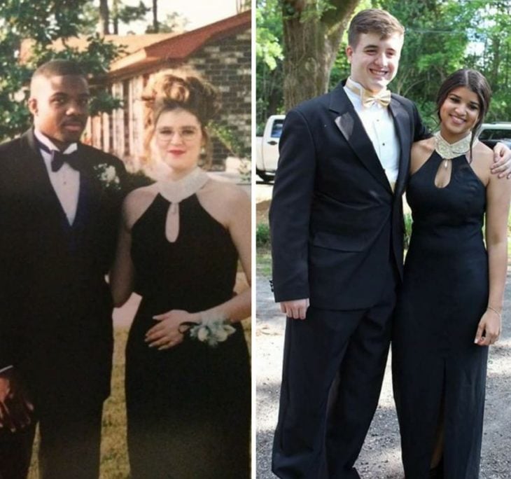 El mismo vestido que su mamá usó en su graduación Negro