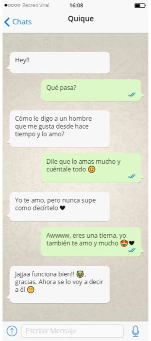 Chica pide consejos amorosos a su amigo pensando que era él el implicado