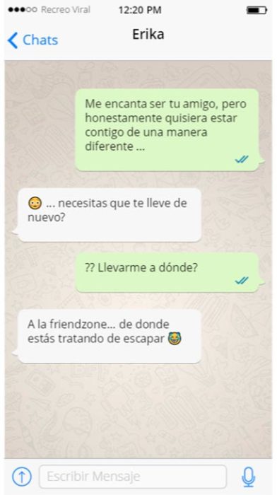 Sujeto enviado sin remedio de nuevo a la zona de amigos