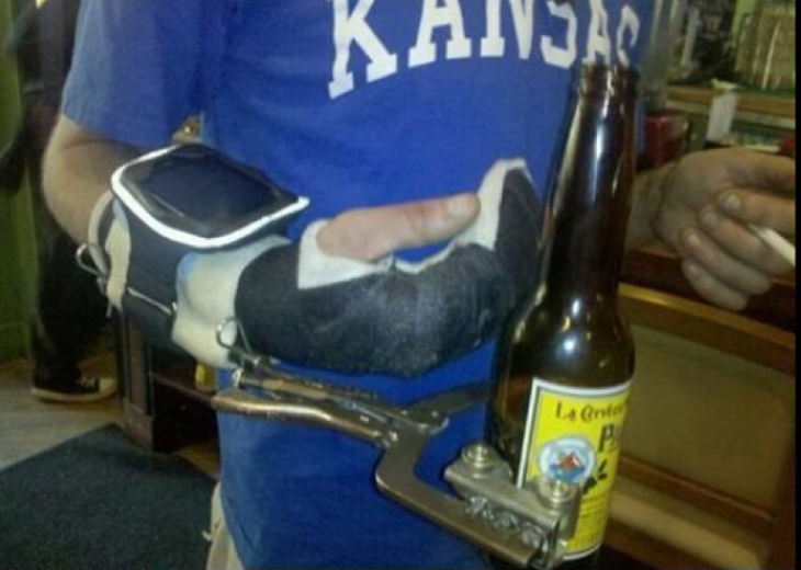 Pinzas para sujetar cerveza protesis