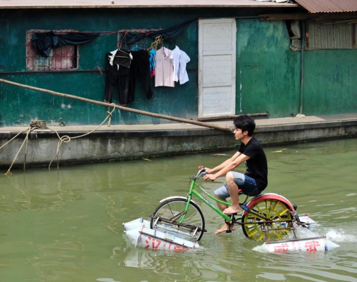 bicicleta sobre el agua inventos chinos