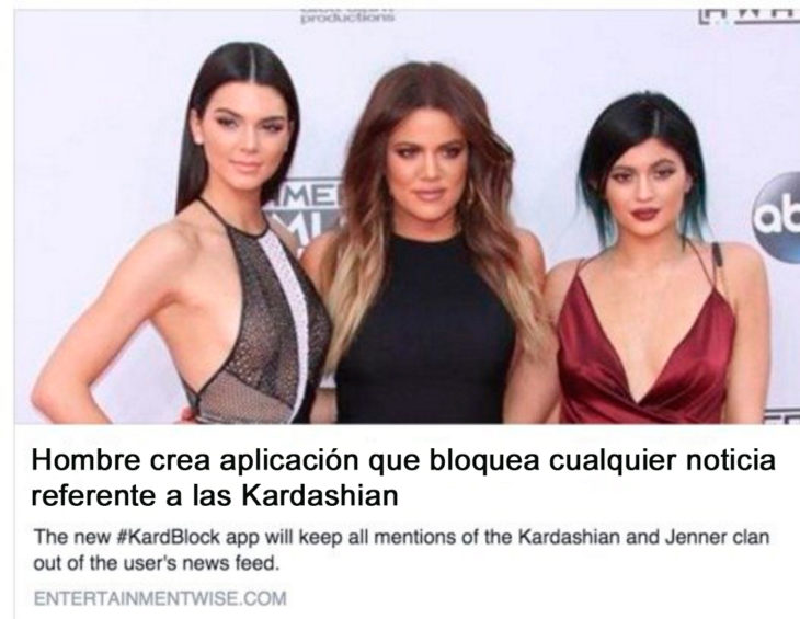 app para bloquear noticias de las kardashian 