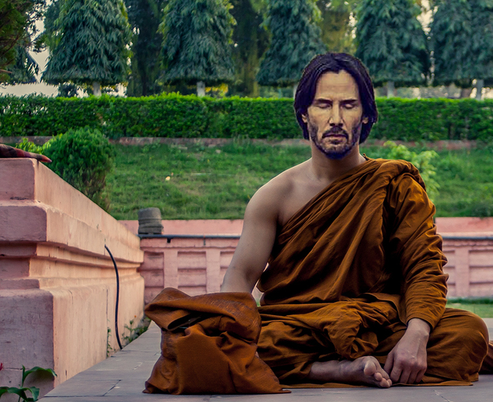 Batalla PS Keanu Reeves monje budista