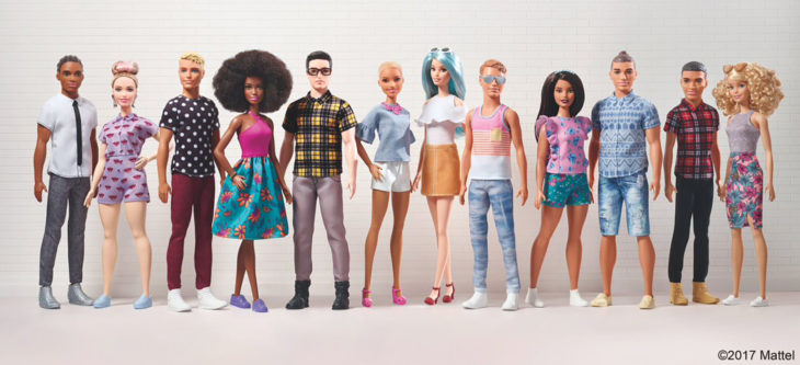 Linea de Mattel Barbie Fashionistas 2017