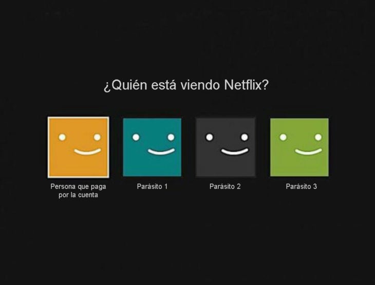 Netflix viendo parásitos 