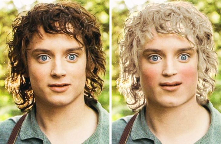 Frodo Bolsón cambio de la película al libro