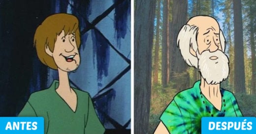 Cover 6 imágenes que muestran el paso del tiempo en los personajes de Scooby doo