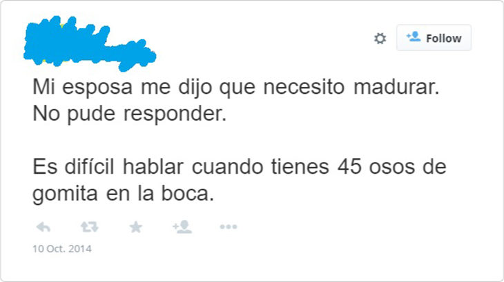 tweet sarcástico que demuestra que los hombres no maduramos