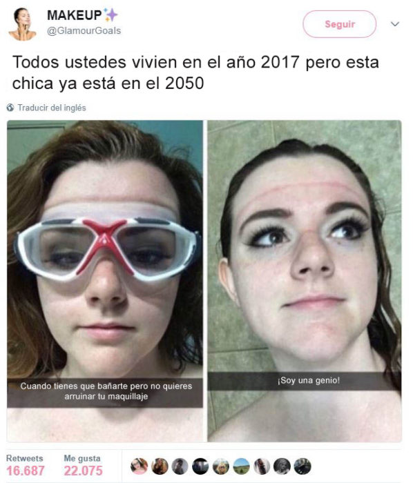 Vida en 3017 - bañarte sin arruinar el maquillaje