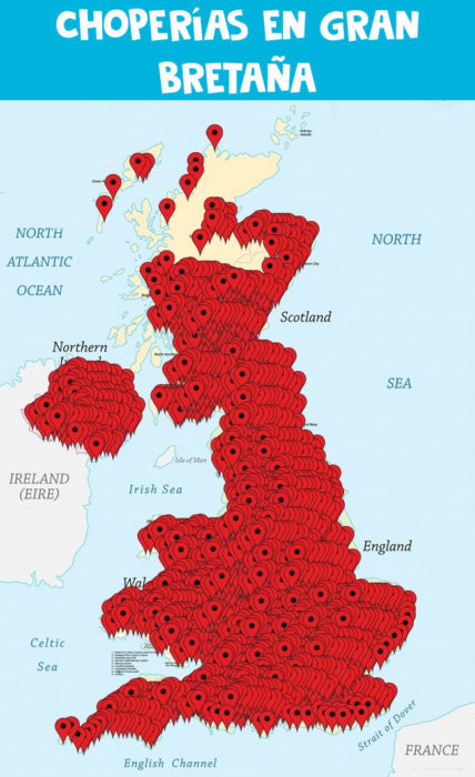 choperías pubs cervecerías mapa