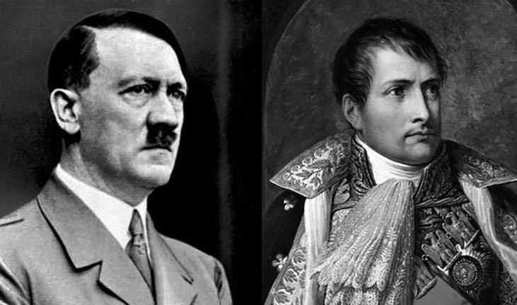 Aldof Hitler y Napoleon con 129 años de diferencia