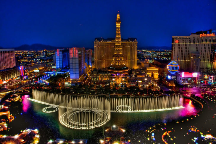 fuente del Bellagio en las vegas