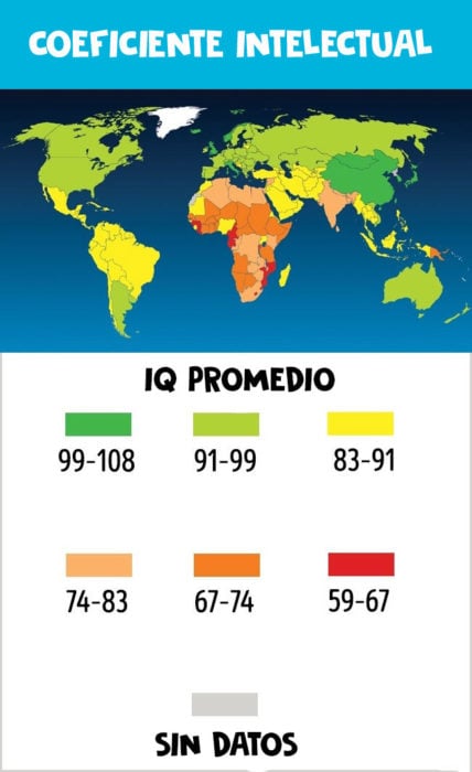 iq del mundo mapa