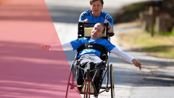 Rick y Dick Hoyt en una carrera