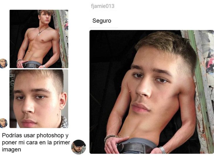 Joven solicita que su cara aparezca en el cuerpo de otra fotografía