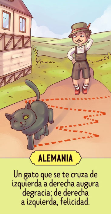 Supersticiones del mundo ilustración Alemania