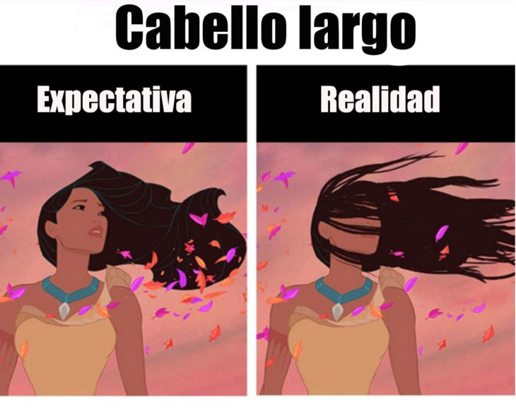 cabello largo pocahontas