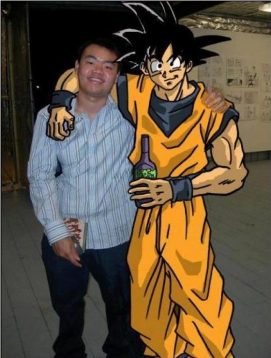 con mi mejor amigo Goku