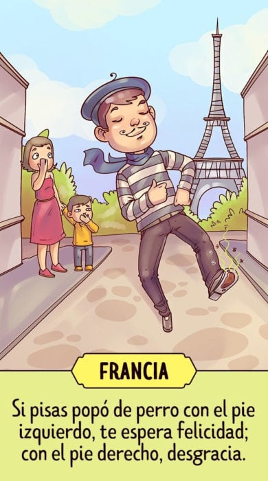 Francia Supersticiones del mundo ilustración 