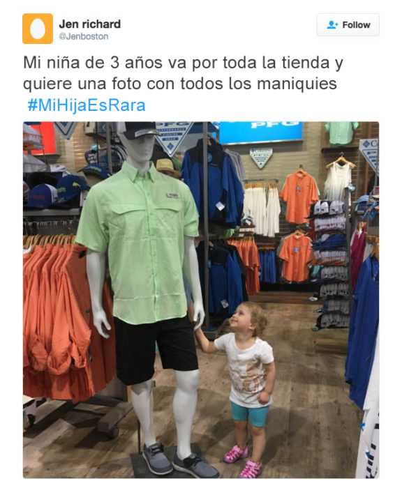 Tuits niños raros - fotos con maniquies