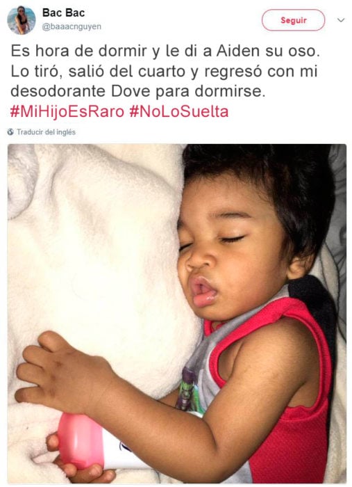 Tuits niños raros - dormida con desodorante dove 