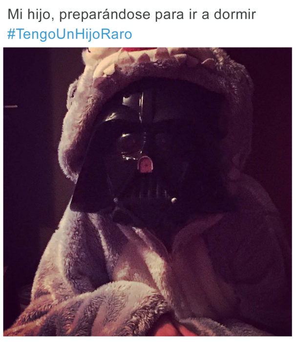 Tuits niños raros - máscara darth vader