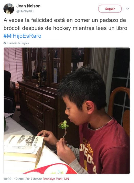 Tuits niños raros - comiendo brócoli