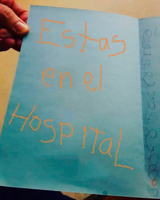 tarjeta estás en el hospital 