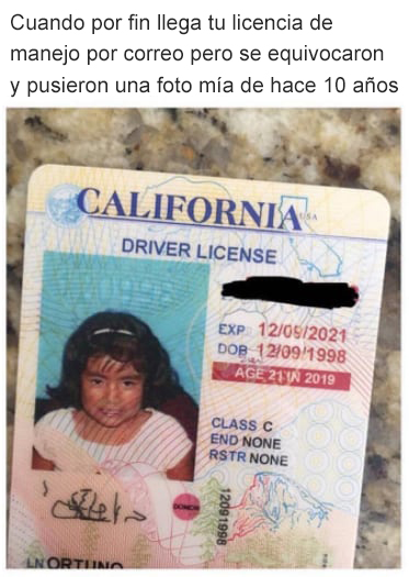 licencia de manejo foto de niña