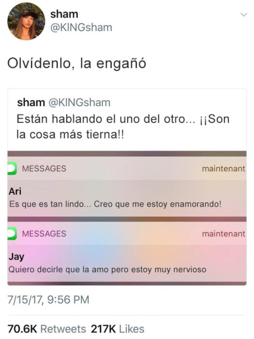 la engañó