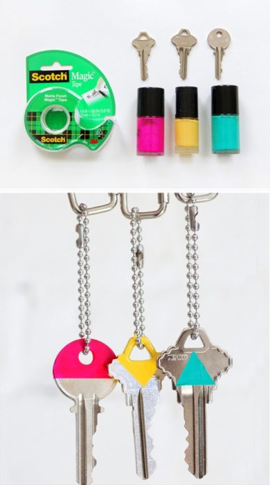 llave colores esmalte