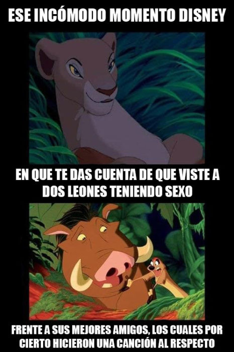 pumba y tomón escena incómoda