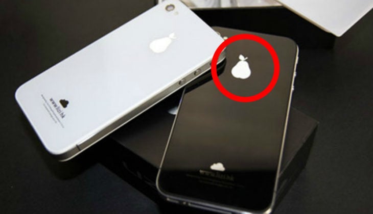 Iphone de marca pera en vez de apple