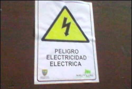 electricidad letrero